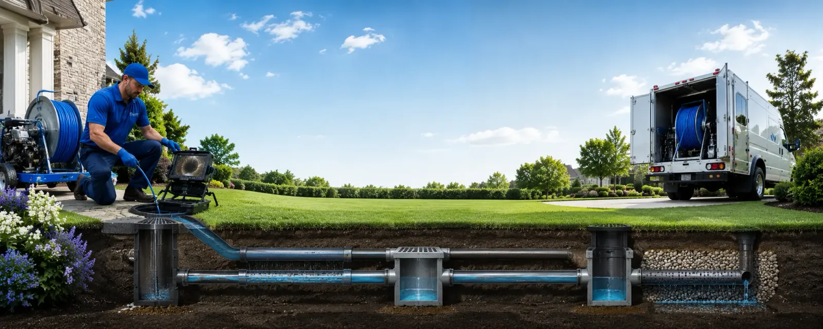 Outdoor drain cleaning information for Nemours, WV